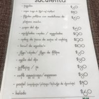 Menu page 2 at Suculenta in Tulum