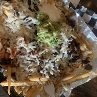 Vegan carne asada fries  at Pelon's Baja Grill in Virginia Beach