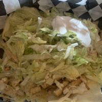Vegan chicken tacos - do not recommend at all  at Pelon's Baja Grill in Virginia Beach
