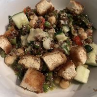 Seasonal quinoa bowl with tofuu  at Fat Cats in Cleveland