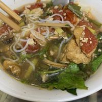 The noodles soup thing (35k I believe)  at Bao An Vegan (formerly Vegan Banhmi) in Hanoi