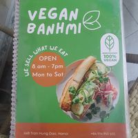 Menu 1 at Bao An Vegan (formerly Vegan Banhmi) in Hanoi