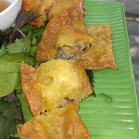 Pillows (samosas) at Bao An Vegan (formerly Vegan Banhmi) in Hanoi