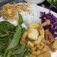 Fried tofu noodles at Bao An Vegan (formerly Vegan Banhmi) in Hanoi