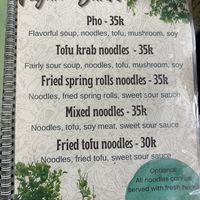 Menu   at Bao An Vegan (formerly Vegan Banhmi) in Hanoi