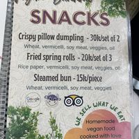 Menu   at Bao An Vegan (formerly Vegan Banhmi) in Hanoi