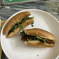 First option Bahn Mi! A little on the plain side and I added extra veg after    at Bao An Vegan (formerly Vegan Banhmi) in Hanoi