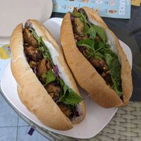 Tofu and peanut bahn mi at Bao An Vegan (formerly Vegan Banhmi) in Hanoi