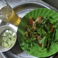 vegan savoury doughnuts!!  at Bao An Vegan (formerly Vegan Banhmi) in Hanoi