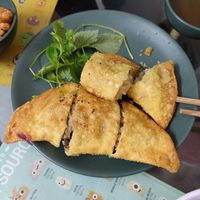 Crispy pillow dumpling at Bao An Vegan (formerly Vegan Banhmi) in Hanoi