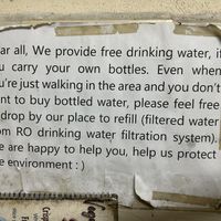 free Water 💦    at Bao An Vegan (formerly Vegan Banhmi) in Hanoi