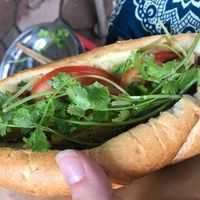 gimme all the coriander (cilantro), this bread was best bread ever at Bao An Vegan (formerly Vegan Banhmi) in Hanoi