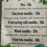 Menu   at Bao An Vegan (formerly Vegan Banhmi) in Hanoi