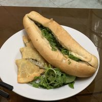 Banh mi and a “pillow donut” at Bao An Vegan (formerly Vegan Banhmi) in Hanoi