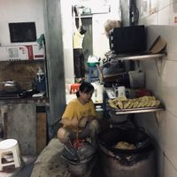 Cooking at Bao An Vegan (formerly Vegan Banhmi) in Hanoi
