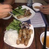 so delicious Spring Rolls with Noodles  at Bao An Vegan (formerly Vegan Banhmi) in Hanoi