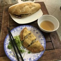 Original seitan Banh mi & pillow donut  at Bao An Vegan (formerly Vegan Banhmi) in Hanoi