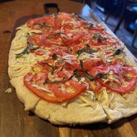 VGF large Margherita pizza   at Aroma Thyme Bistro in Ellenville