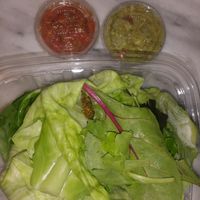 Nut meat tacos, spring mix, salsa and guacamole at Natural Living Food Co-op and Cafe in League City
