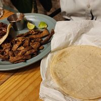 fajitas. very good. more veggies would be great. combine with house salad for more veggies at La Ruta Vegana in Mazatlan