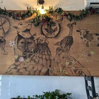 Art at La Ruta Vegana in Mazatlan