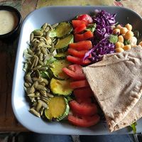 House salad at La Ruta Vegana in Mazatlan