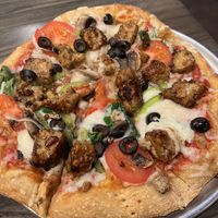 Tempeh pizza  at Mellow Mushroom in Auburn