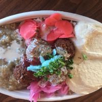 vegan bowl is so delicious with fresh food and sauces  at Sauceeino in Boardman