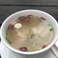 Soup with Goji Berries and Yam (M22) at Sampan in Frankfurt