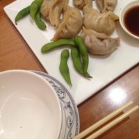 Dumplings with Edamame at Sampan in Frankfurt