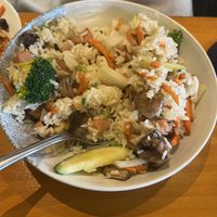 Fried rice with vegan ham   at Sampan in Frankfurt