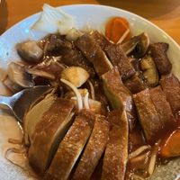 Sweet & sour crispy vegan duck  at Sampan in Frankfurt