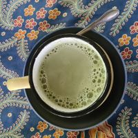 Matcha latte at FatCat in Pai