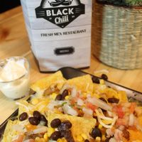 Great nachos!! at Black Chili in Valencia