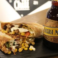 Burrito and Negra Modelo!! at Black Chili in Valencia