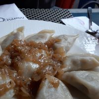 Pierogie with cabbage and mushroom filling. at Pierogarnia Mandu Oliwa in Gdansk