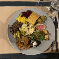 Food from the buffet  at daTerra - Baixa in Porto