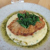 Champignon pané, polenta, pesto, épinard at daTerra - Baixa in Porto