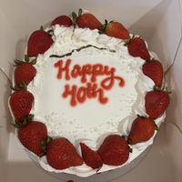 Custom vegan strawberry shortcake  at Rashmi's Bakery in Mississauga