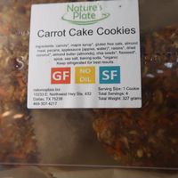 Carrot cake cookies at Nature's Plate in Denton