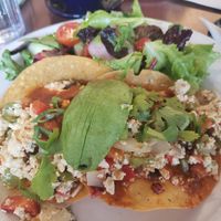 Tofu scramble tostados at The Coupe in Washington