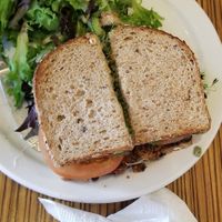 Vegan burger at Morning Brew - Kailua in Kailua