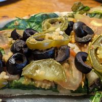 Something you don't want any (vegan) cheese... at Big Kahuna's Pizza in Honolulu