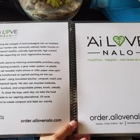 Menu at Ai Love Nalo in Waimanalo