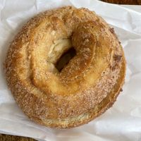 Snickerdoodle with vegan butter  at Blazing Bagels in Bellevue