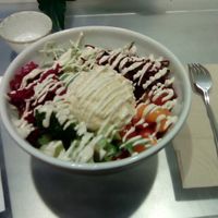 Greens salad + extra hummus at Laneway Greens - Flinders Lane in Melbourne