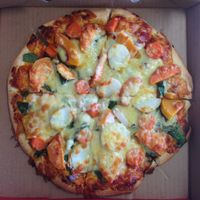 roast veg pizza (can request no cheese)  at Patten's on Bridge in Korumburra