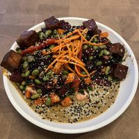 I am devoted with extra smoked tofu  at Cafe Gratitude in San Diego