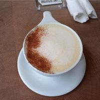 Pumpkin "latte" at Cafe Gratitude in San Diego