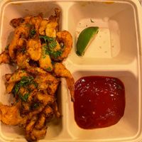 I Am Exquisite (fried coconut “calamari")     at Cafe Gratitude in San Diego